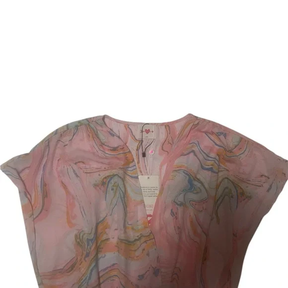 Buddy Love Light Pink Marble Private Yacht Maxi Dress NWT Sz L - Picture 4 of 13